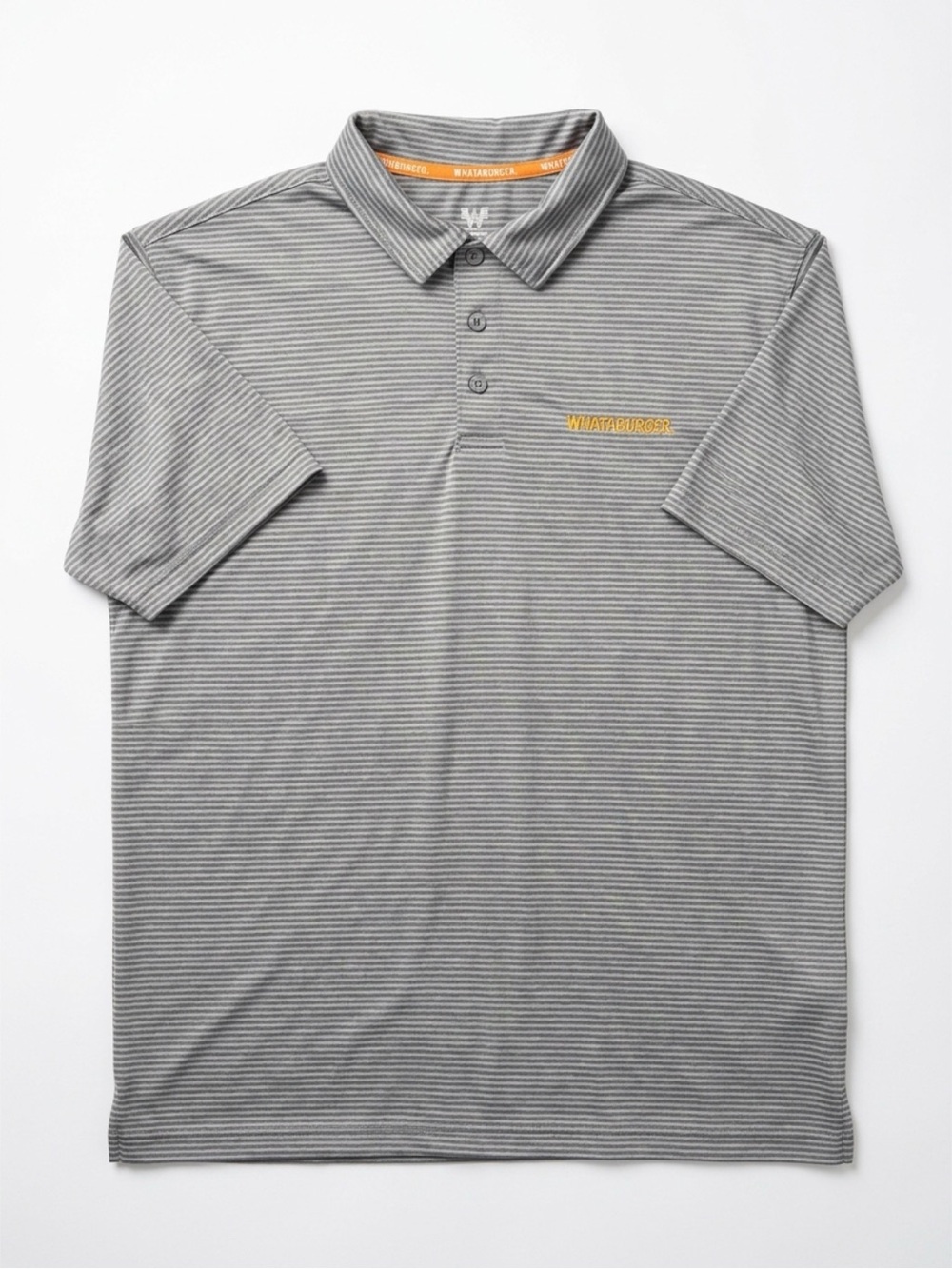 Men's Gray Striped Polo Shirt